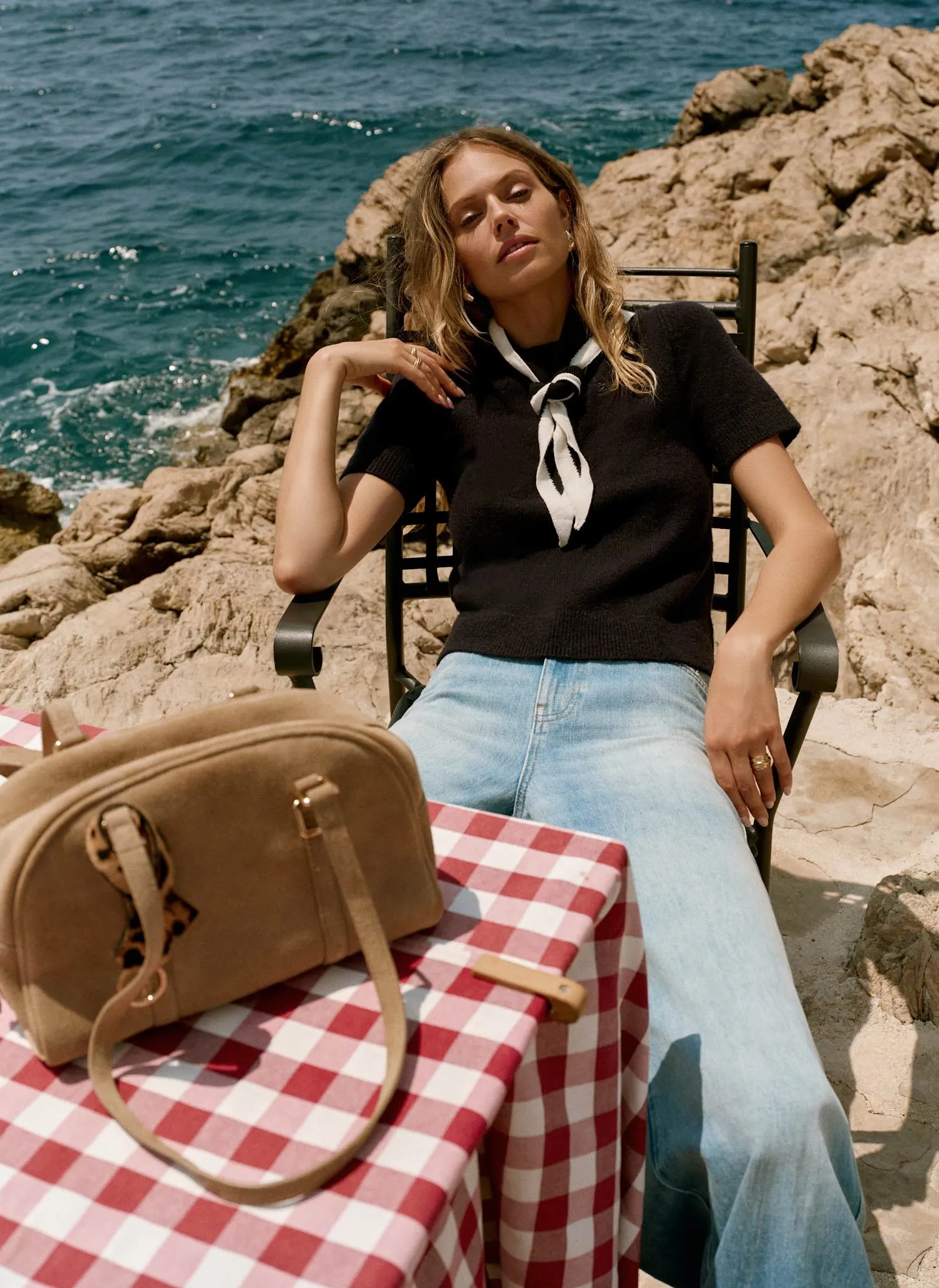 Navy Fitted Knit Tee sold by Mint Velvet product image thumbnail 4