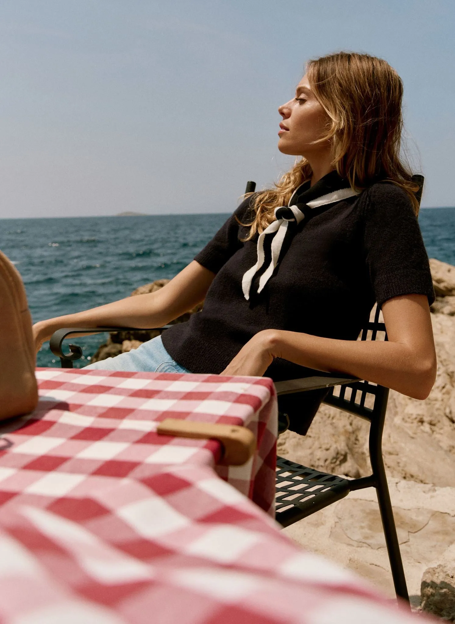 Navy Fitted Knit Tee sold by Mint Velvet product image thumbnail 5