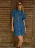 Indigo Wash Denim Mini Dress sold by Mint Velvet