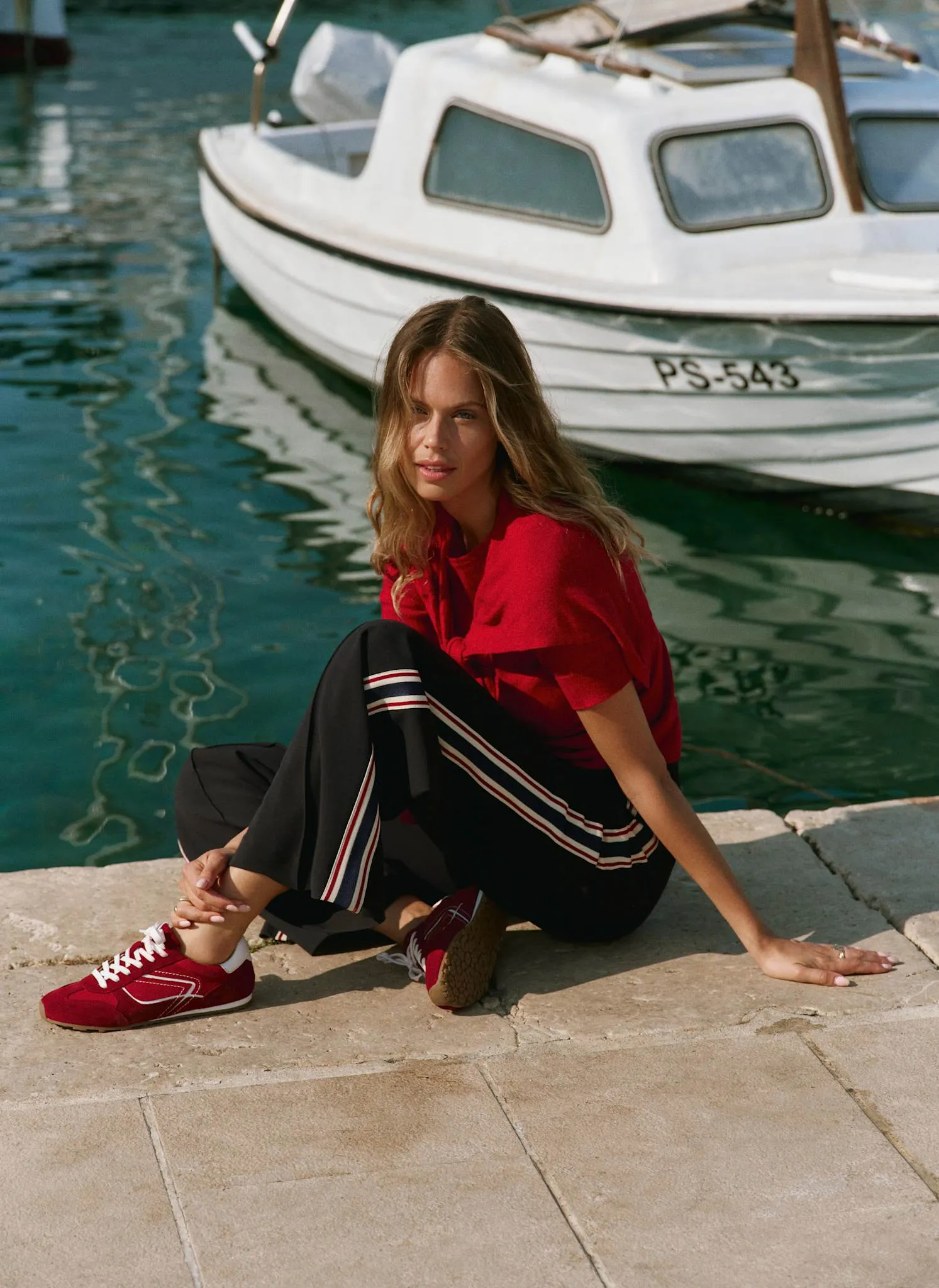 Navy Contrast Side Stripe Trousers sold by Mint Velvet product image thumbnail 3