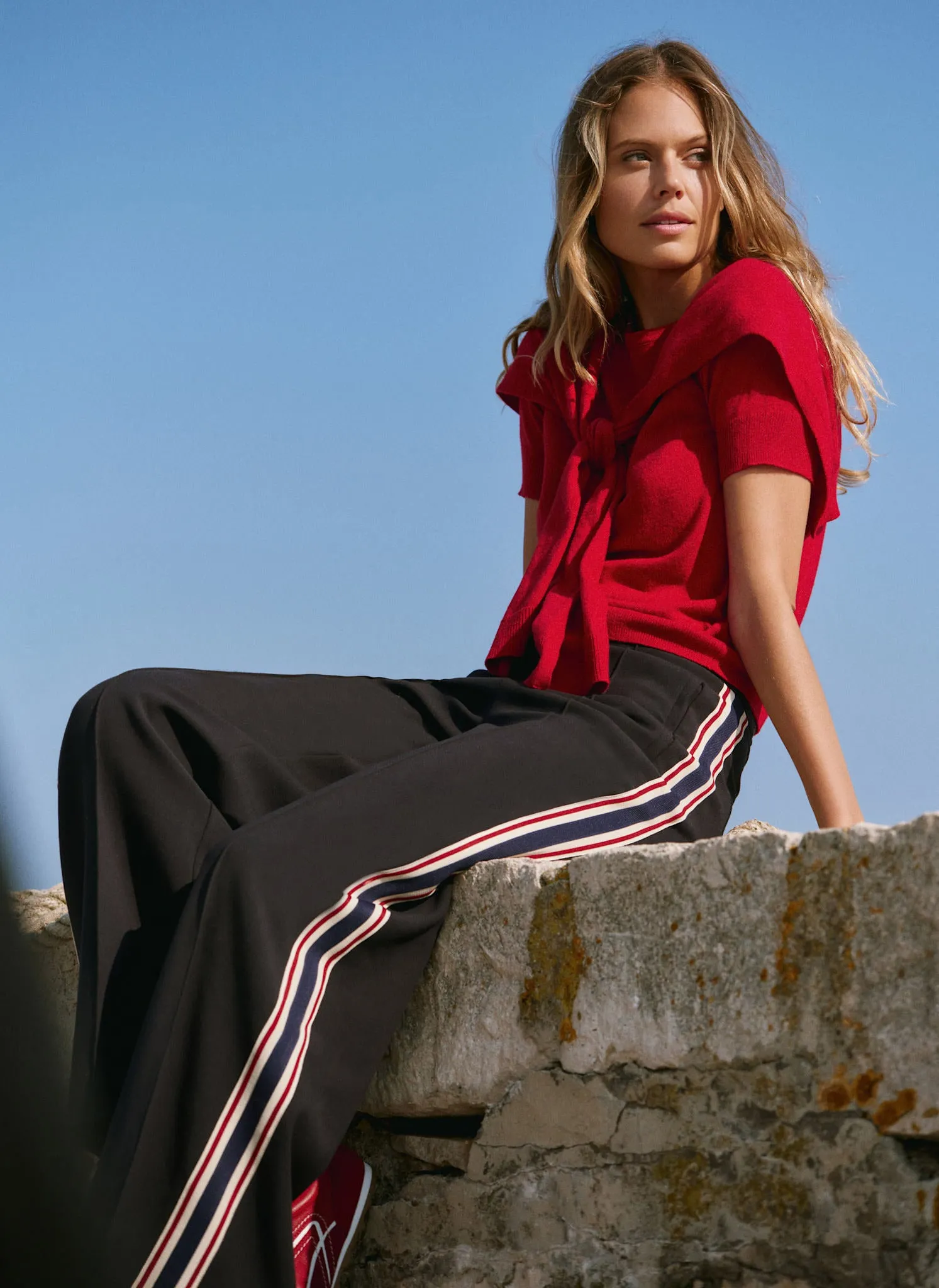 Navy Contrast Side Stripe Trousers sold by Mint Velvet product image thumbnail 5