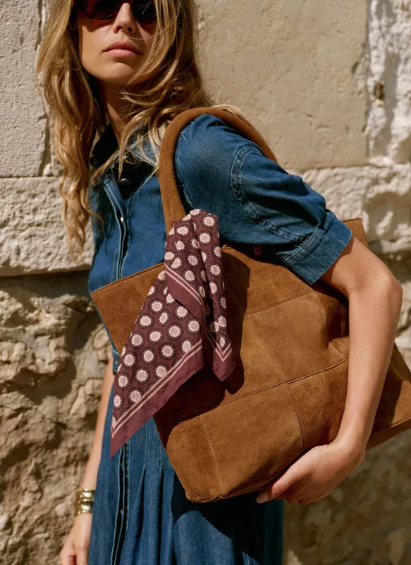 Burgundy Geometric Print Square Neck Scarf sold by Mint Velvet