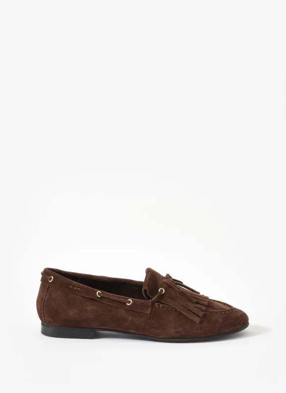 Melba Brown Suede Loafers sold by Mint Velvet