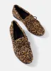 Gaia Leopard Print Textured Loafers sold by Mint Velvet