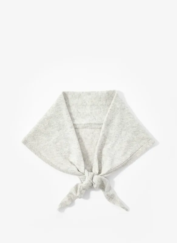 Grey Cotton Blend Triangle Knit Scarf sold by Mint Velvet
