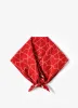 Red Cotton Heart Print Square Neck Scarf sold by Mint Velvet