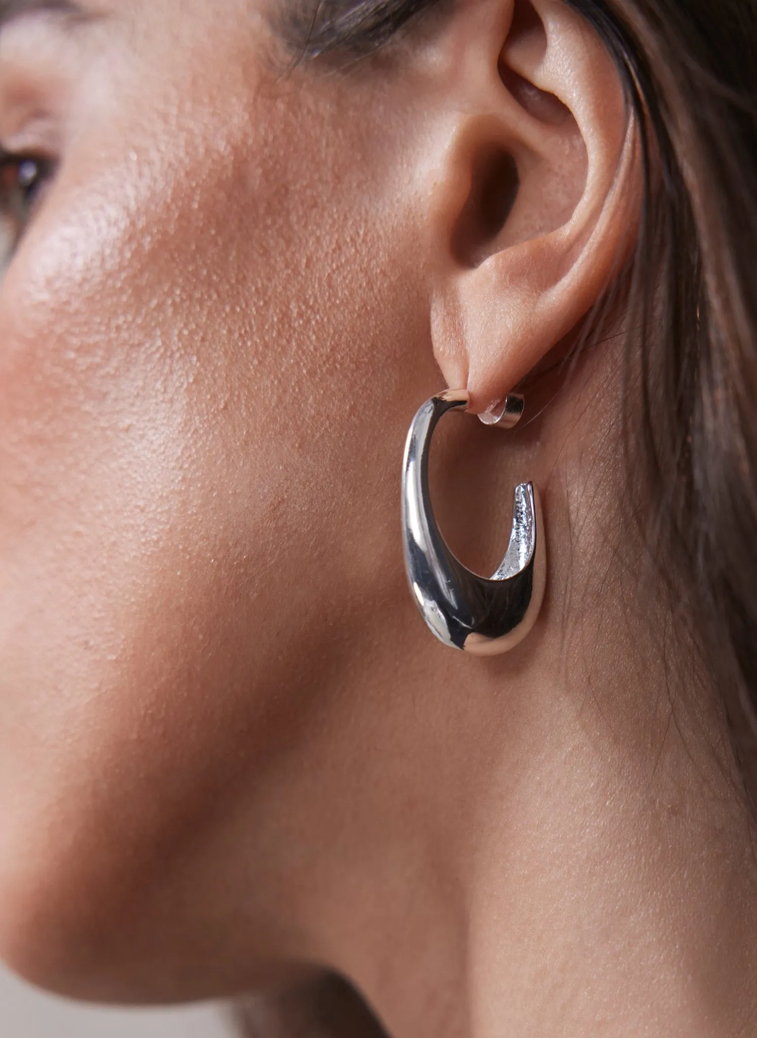 Silver Tone Hoop Earrings sold by Mint Velvet product image thumbnail 2
