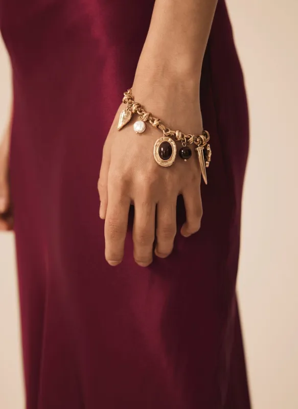 Gold Tone Statement Charm Bracelet sold by Mint Velvet
