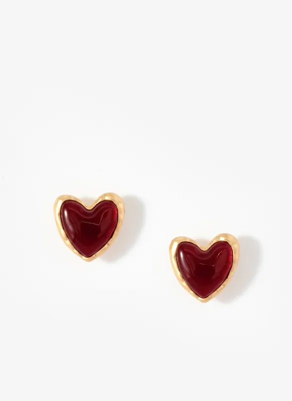Gold Tone Heart Stud Earrings sold by Mint Velvet
