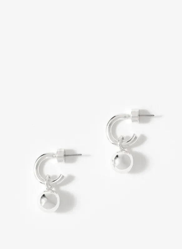 Silver Tone Sphere Hoop Earrings sold by Mint Velvet