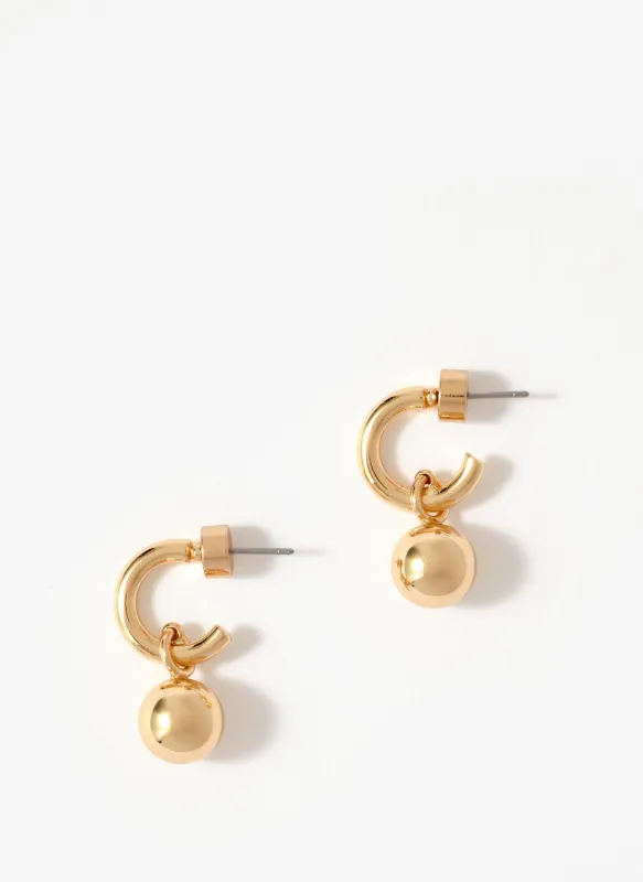 Gold Tone Sphere Hoop Earrings sold by Mint Velvet