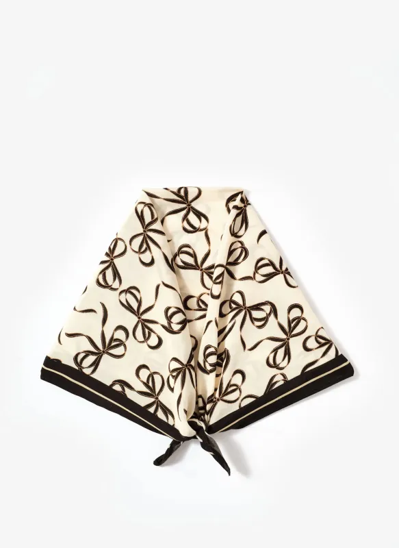 Bow Print Square Neck Scarf sold by Mint Velvet