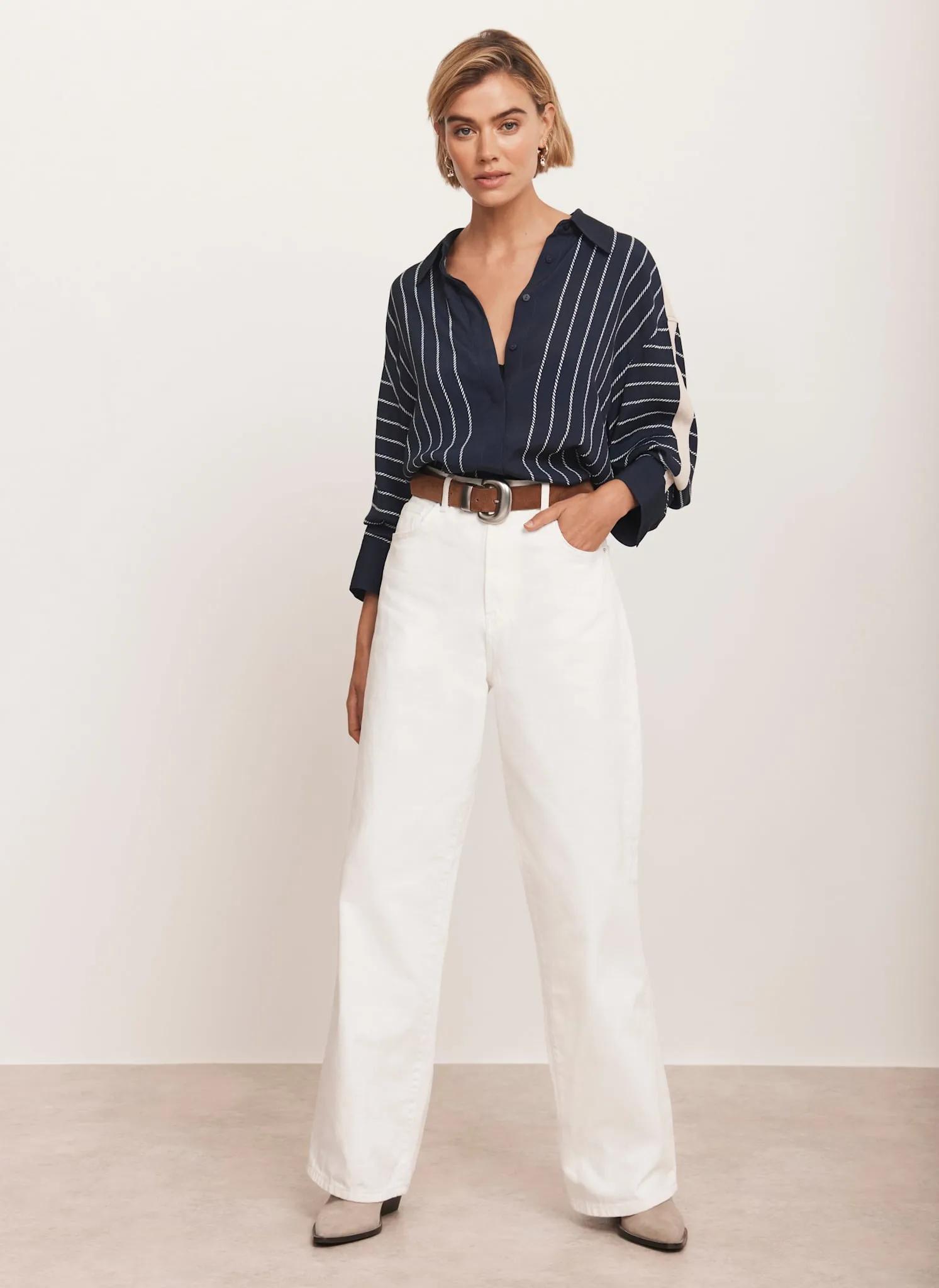 Navy Striped Shirt sold by Mint Velvet product image thumbnail 4