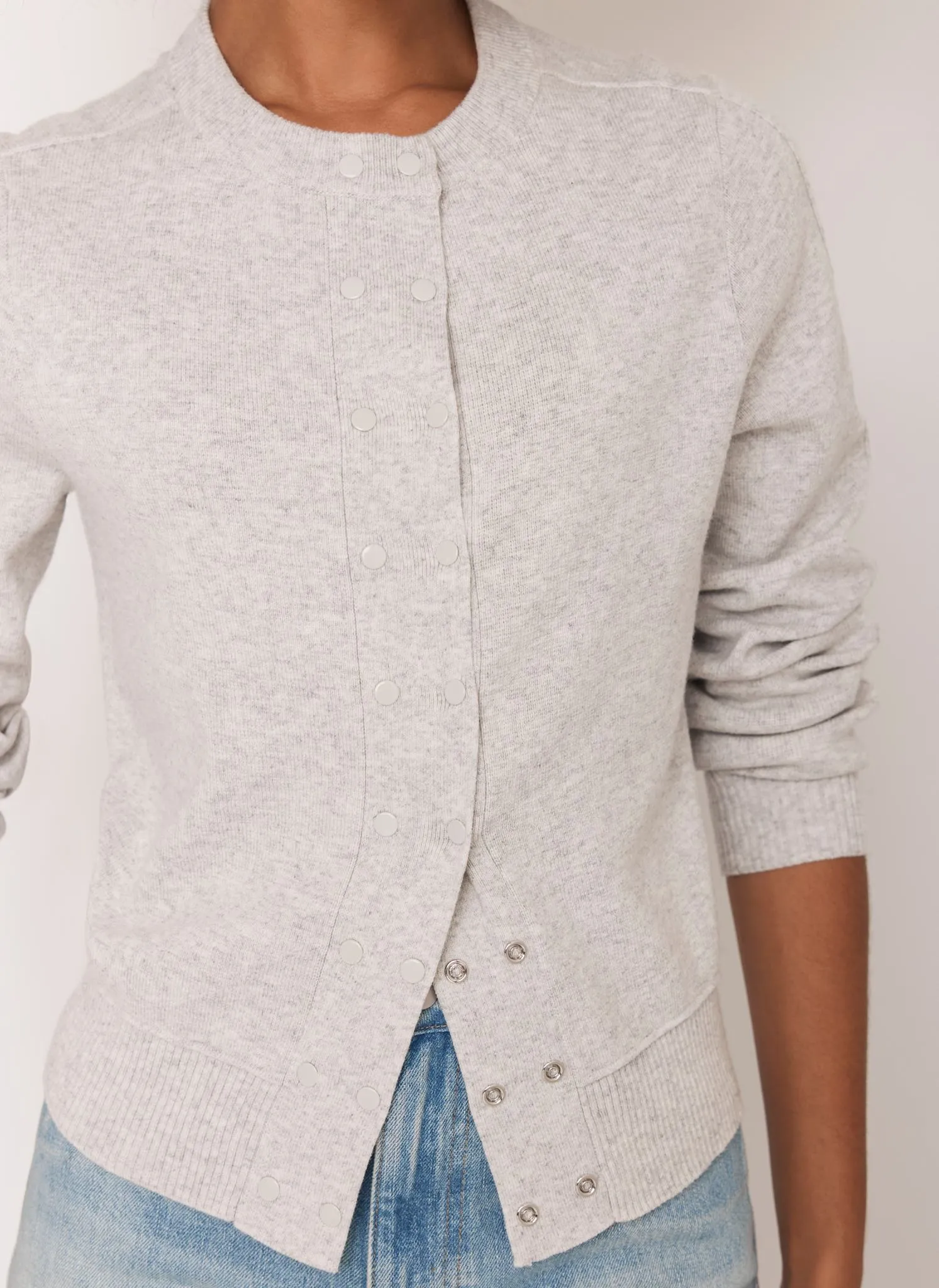 Grey Lightweight Cotton Blend Cardigan sold by Mint Velvet product image thumbnail 4