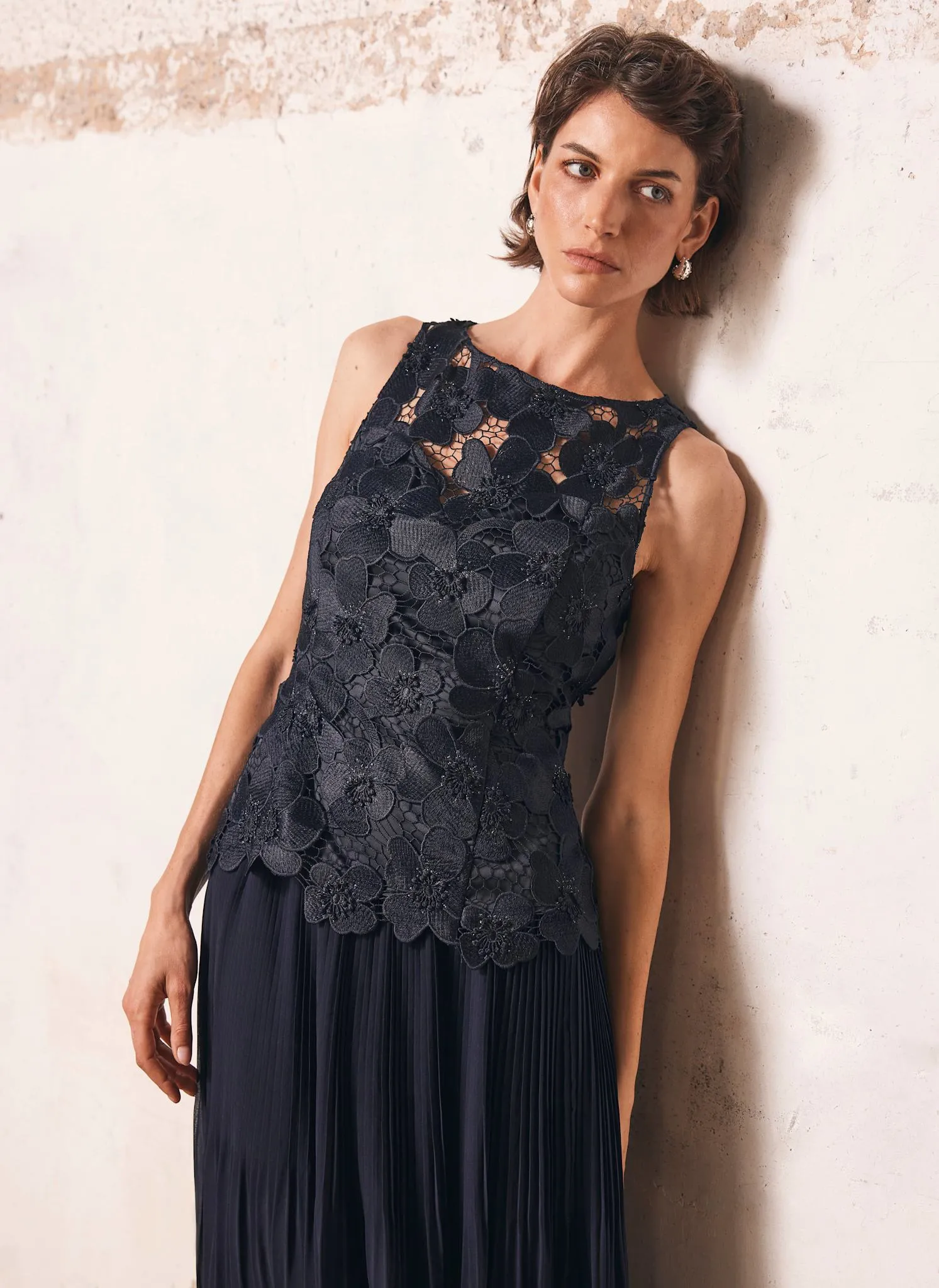 Navy Floral Applique Maxi Dress sold by Mint Velvet product image thumbnail 3