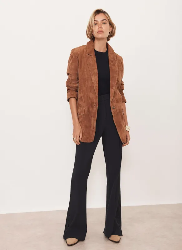 Navy Tailored Bootcut Trousers sold by Mint Velvet