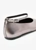 Honey Silver Leather Ballet Flats sold by Mint Velvet