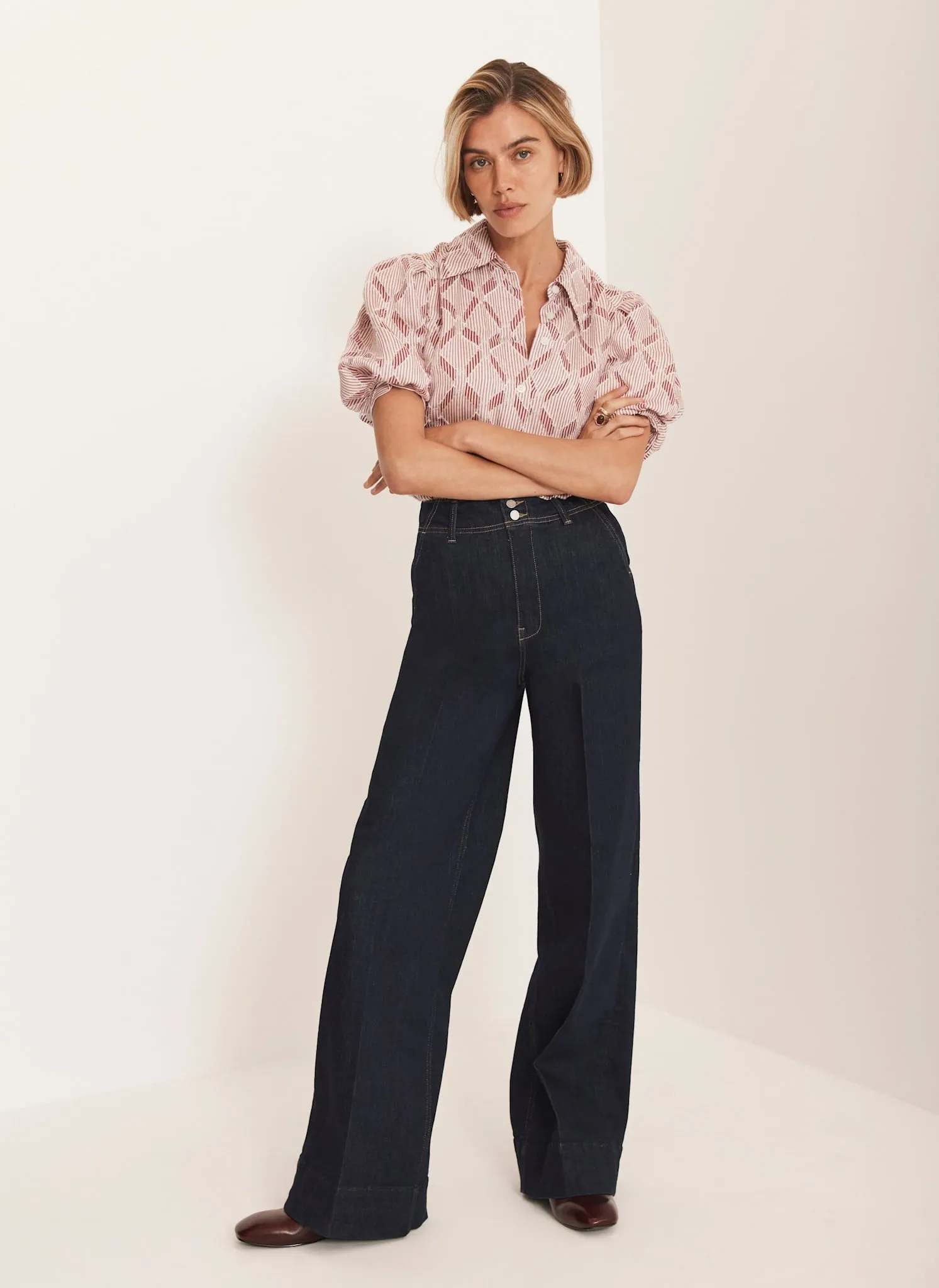 Red Striped Jacquard Shirt sold by Mint Velvet product image thumbnail 3