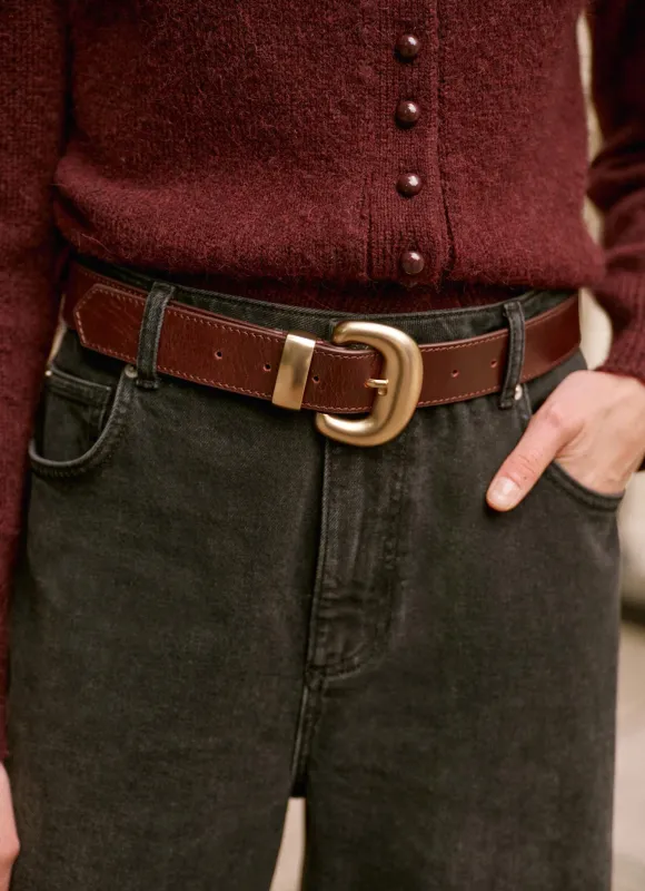 Burgundy Leather Belt sold by Mint Velvet