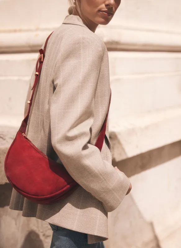 Dolly Red Suede Scoop Sling Bag sold by Mint Velvet