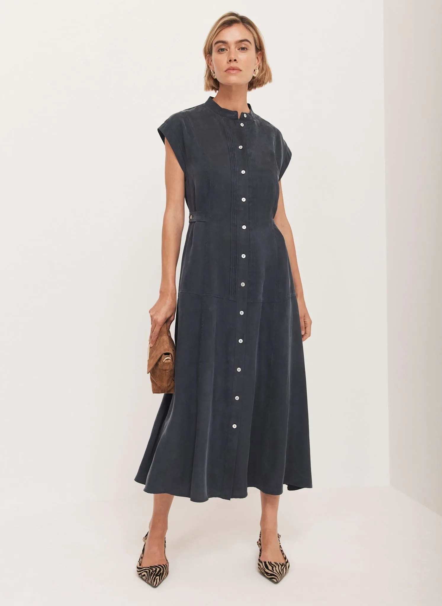 Navy Utility Midi Dress sold by Mint Velvet