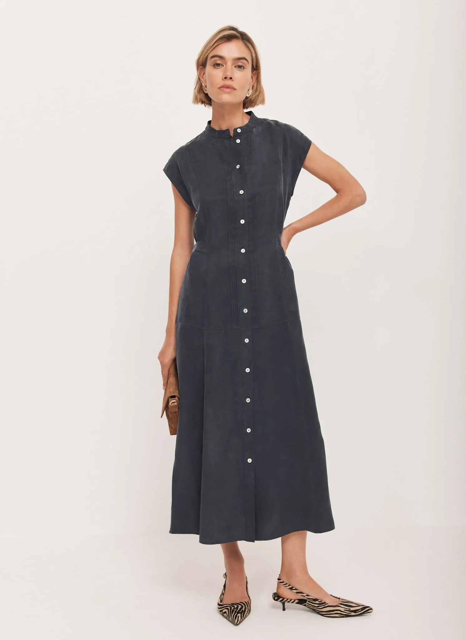 Navy Utility Midi Dress sold by Mint Velvet product image thumbnail 5