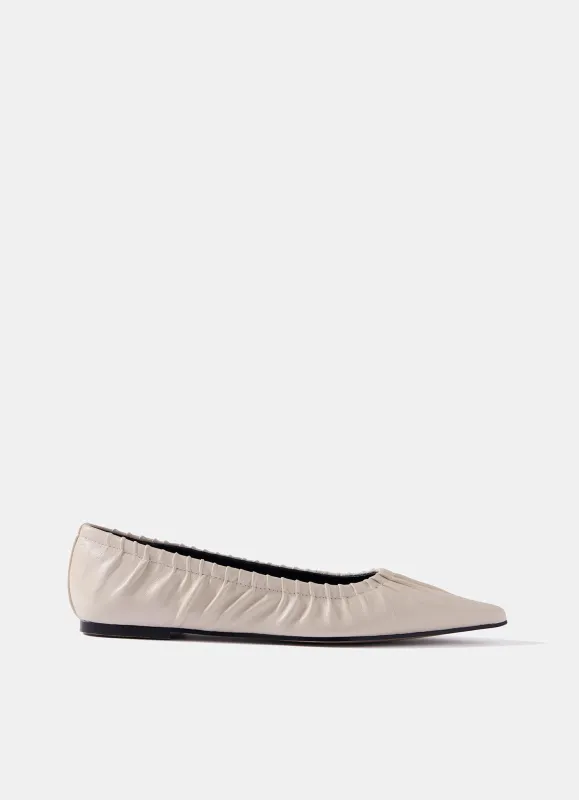 Arella Cream Leather Ballet Flat Shoes sold by Mint Velvet
