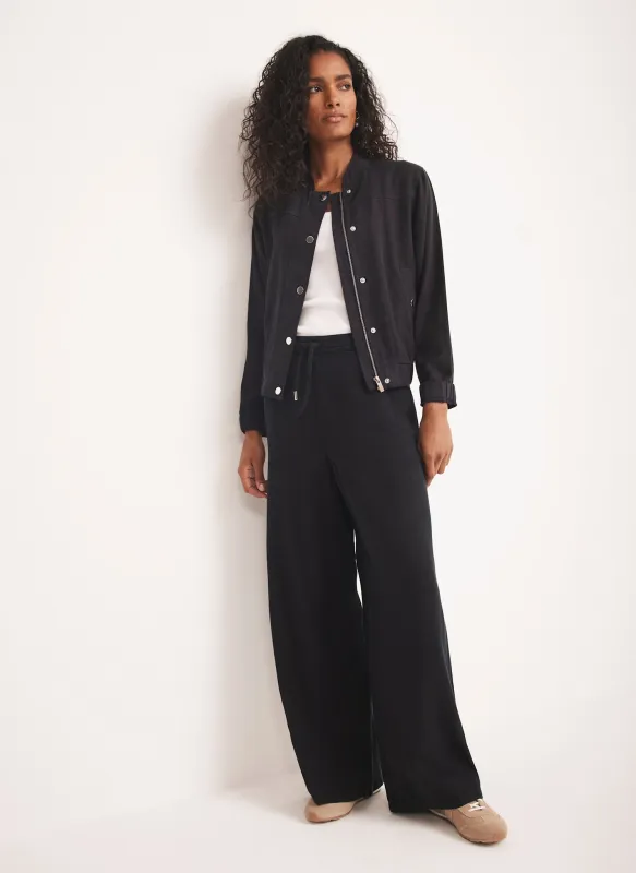 Navy Wide Leg Trousers sold by Mint Velvet