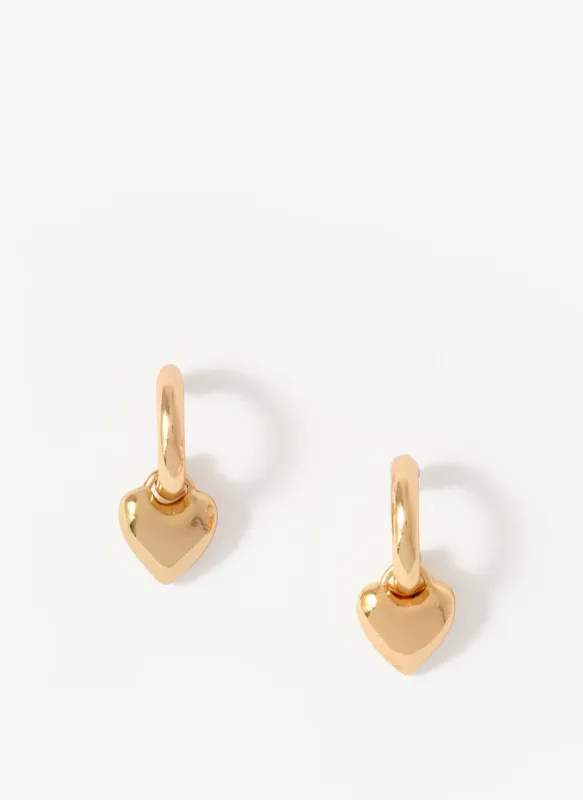Gold Tone Heart Hoop Earrings sold by Mint Velvet