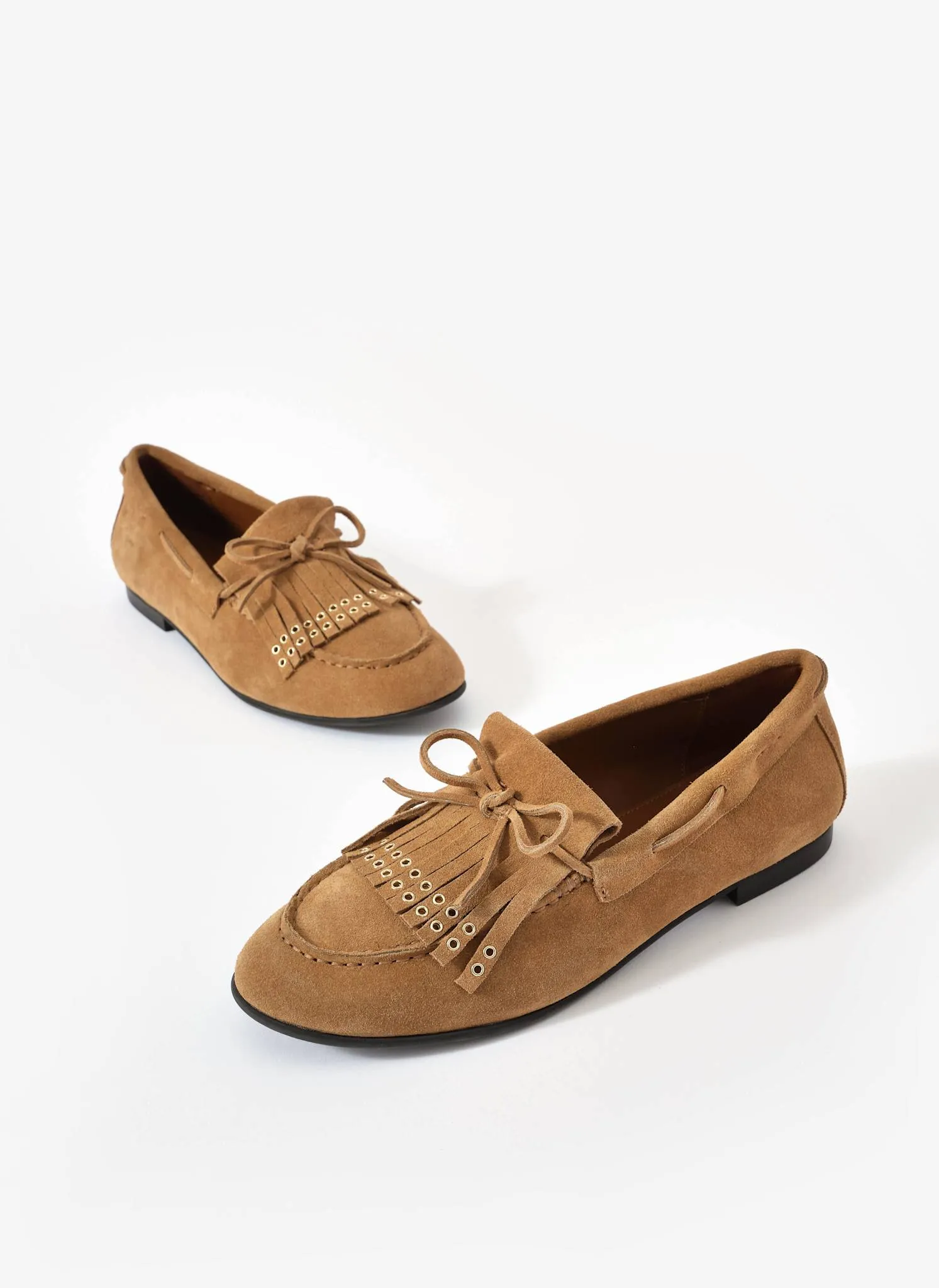 Melba Neutral Suede Loafers sold by Mint Velvet product image thumbnail 5