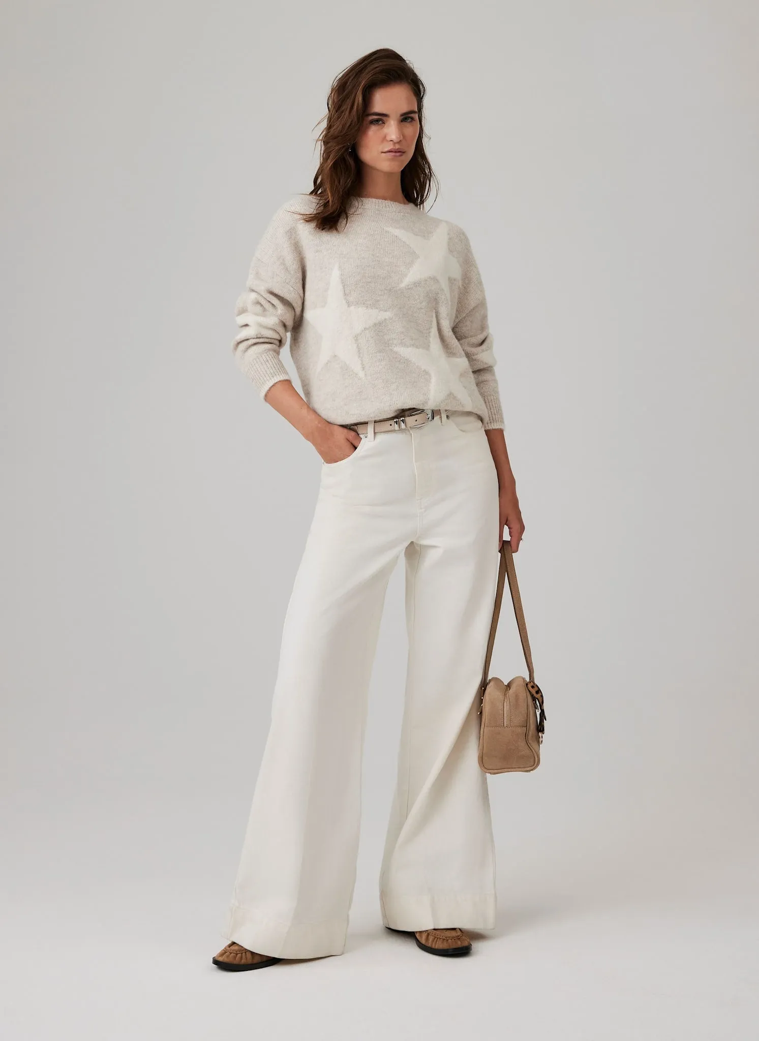 Neutral Star Knit Jumper sold by Mint Velvet product image thumbnail 2