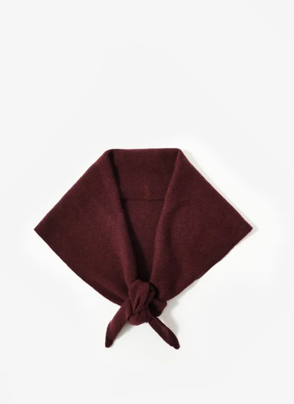 Burgundy Triangle Knit Scarf sold by Mint Velvet