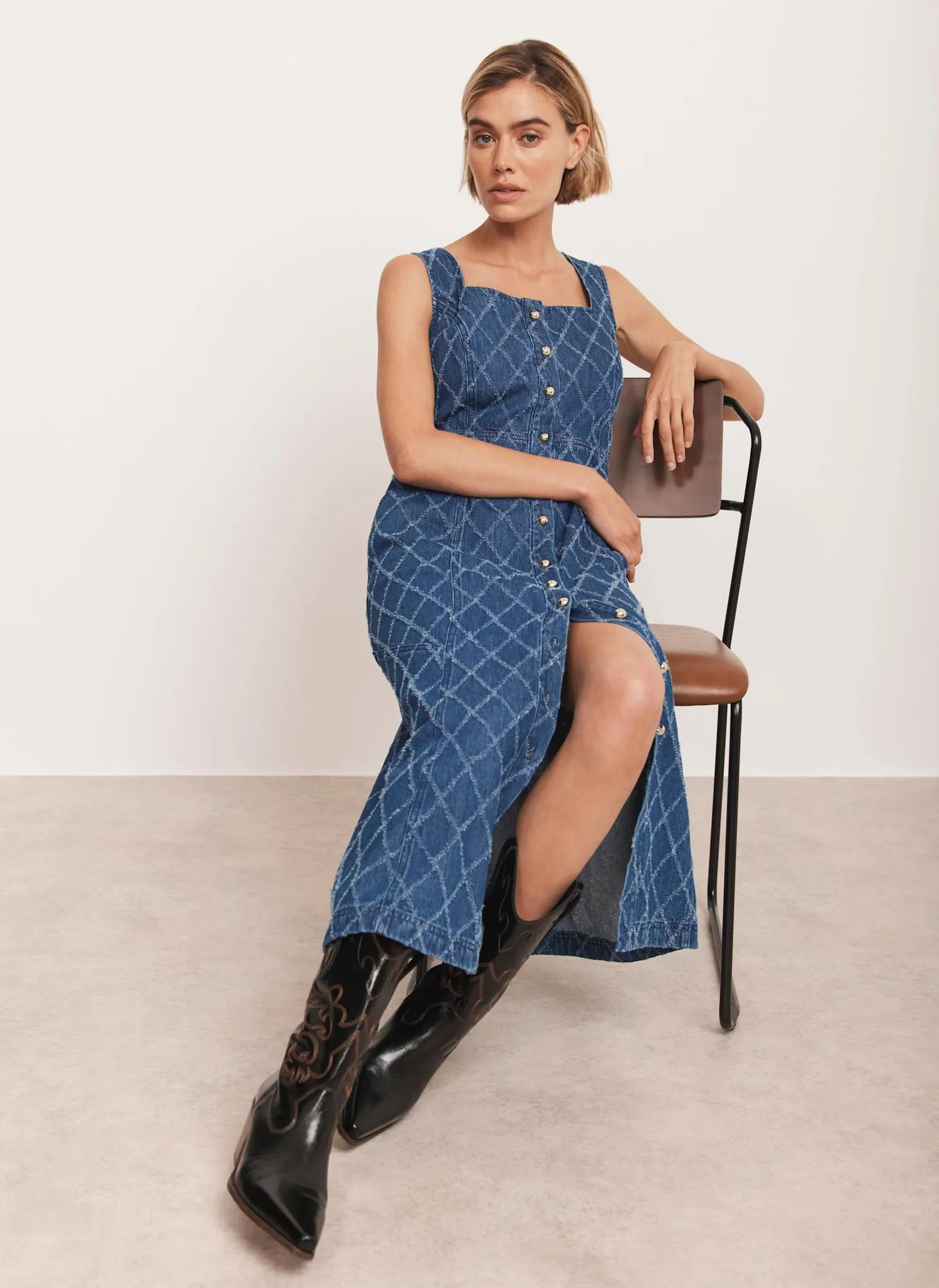 Indigo Denim Midi Dress sold by Mint Velvet product image thumbnail 2