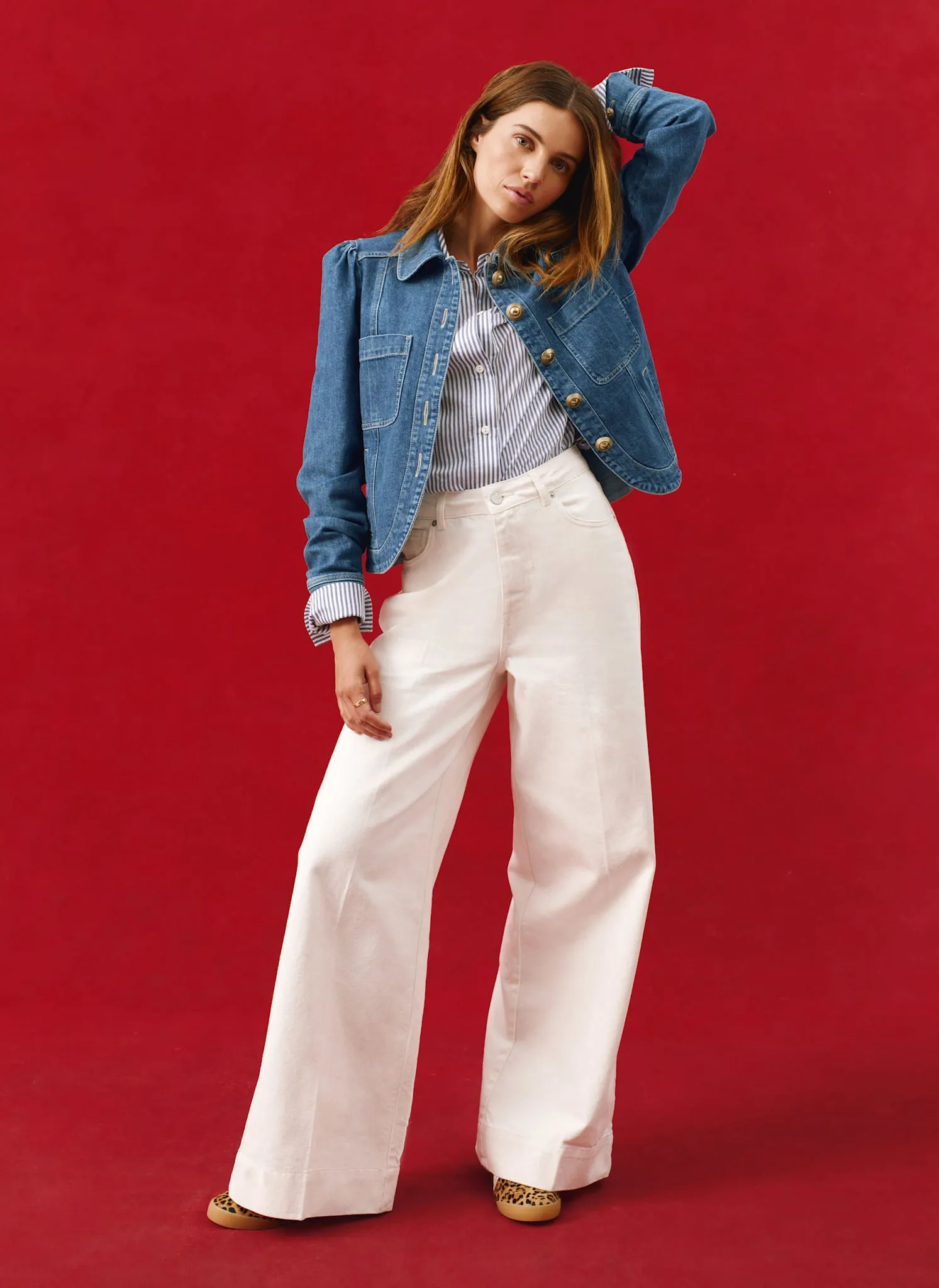 Indigo Button Detail Denim Jacket sold by Mint Velvet product image thumbnail 5