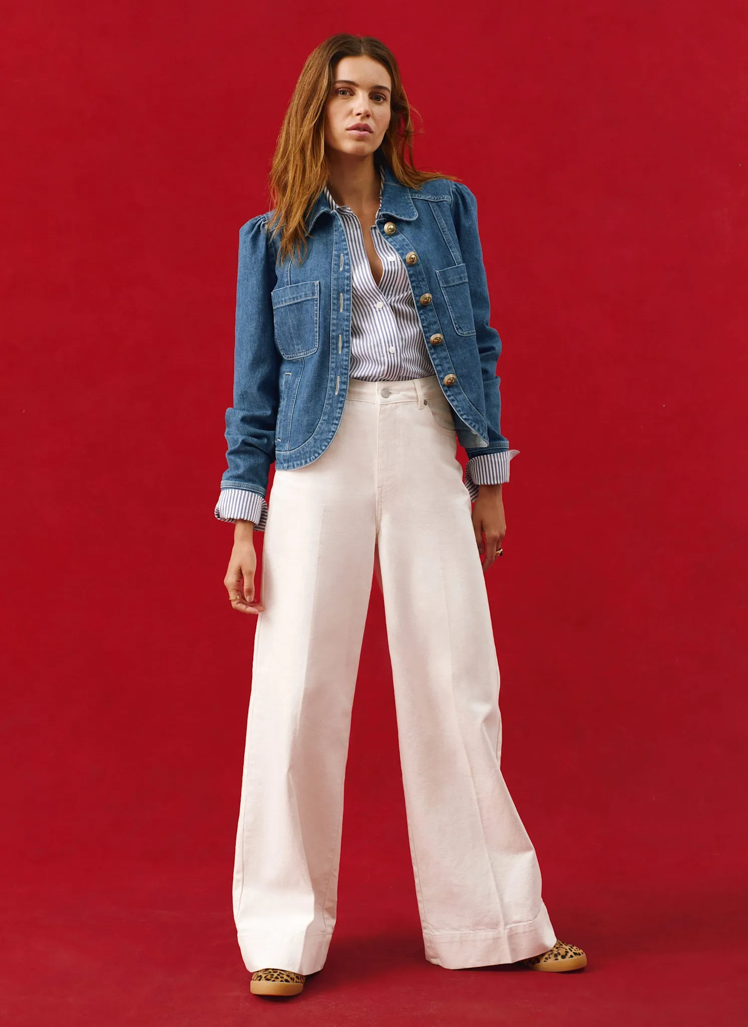 Indigo Button Detail Denim Jacket sold by Mint Velvet product image thumbnail 2