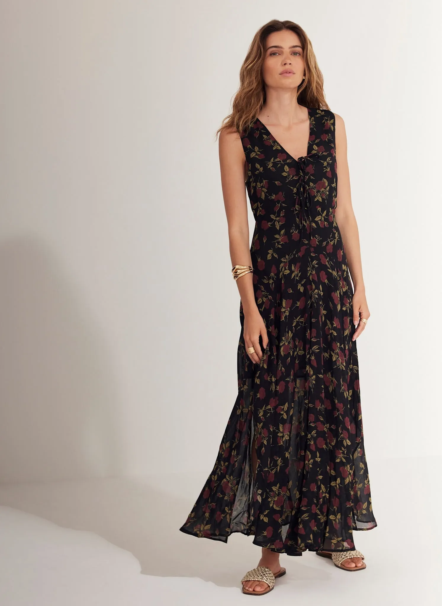 Rose Print Midi Dress sold by Mint Velvet product image thumbnail 4