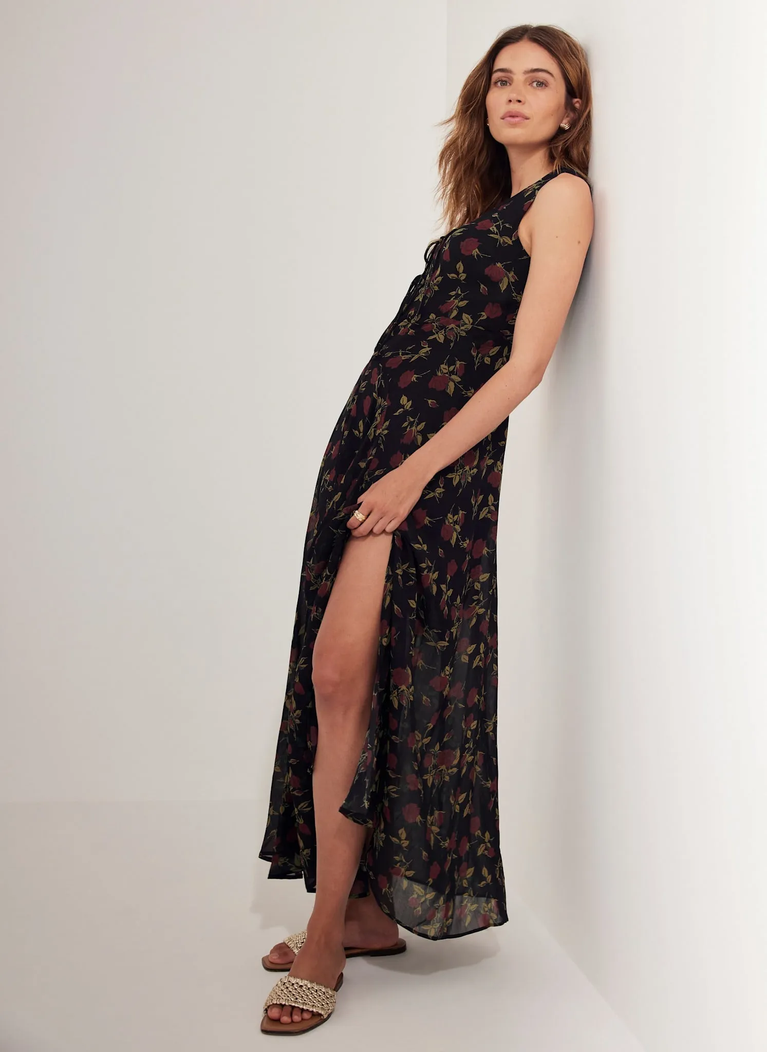 Rose Print Midi Dress sold by Mint Velvet product image thumbnail 2