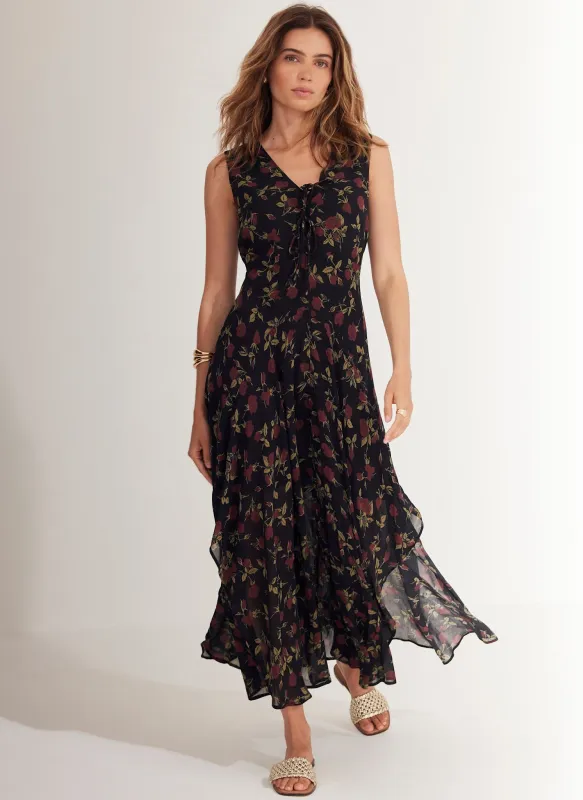 Rose Print Midi Dress sold by Mint Velvet