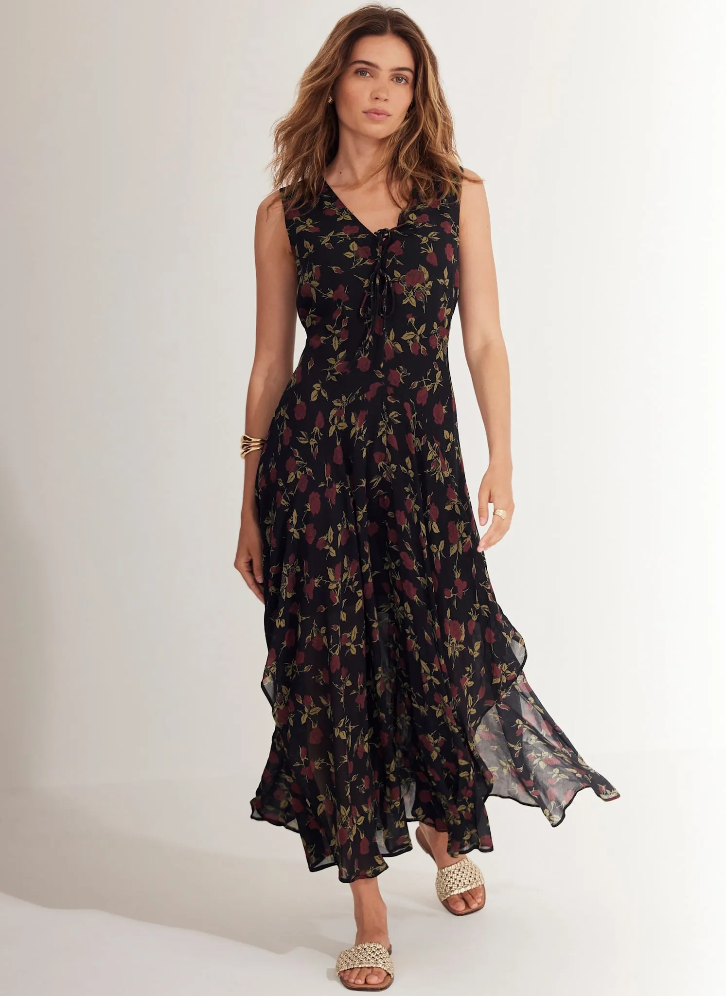 Rose Print Midi Dress sold by Mint Velvet