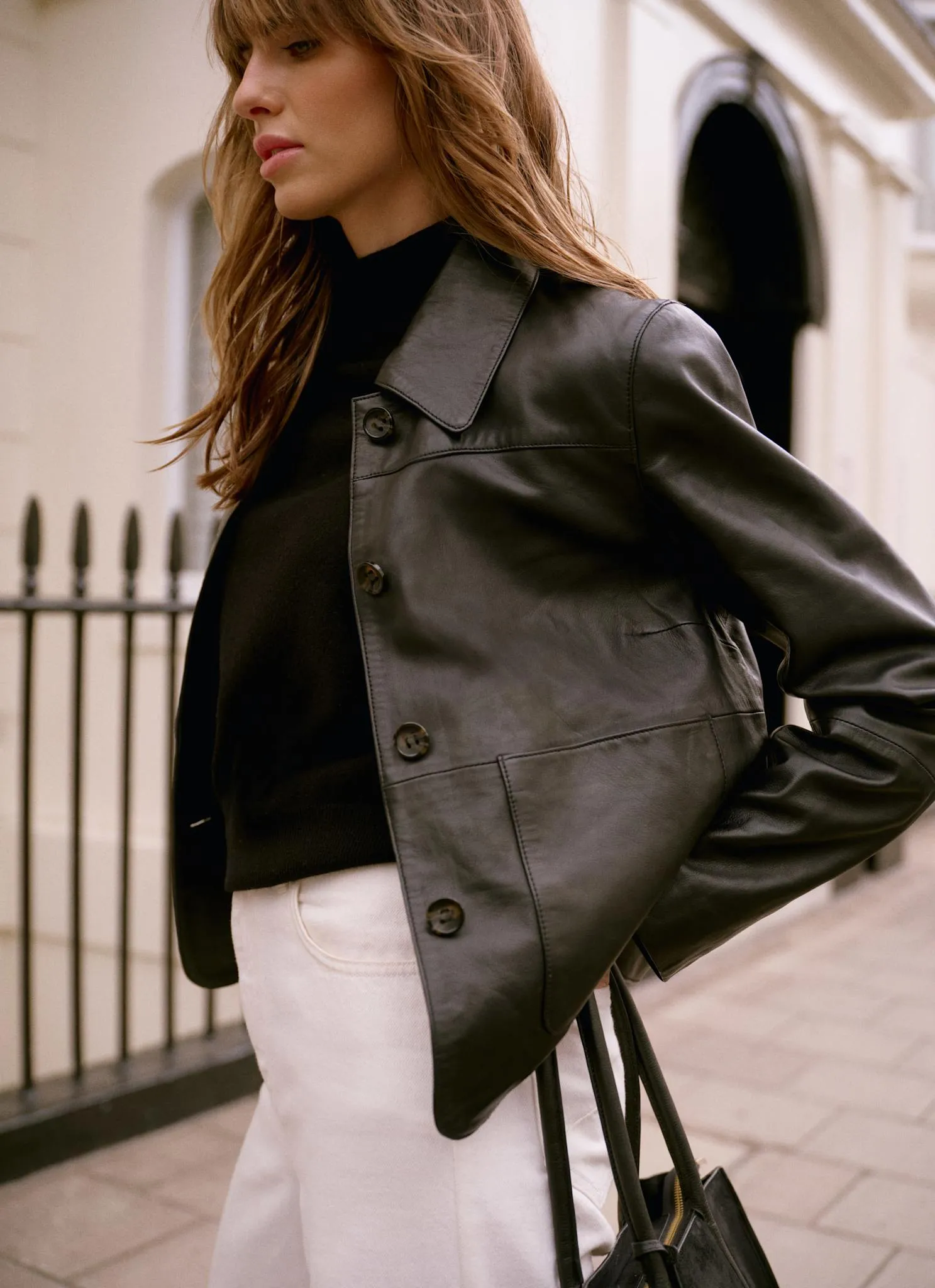 Black Leather Jacket sold by Mint Velvet