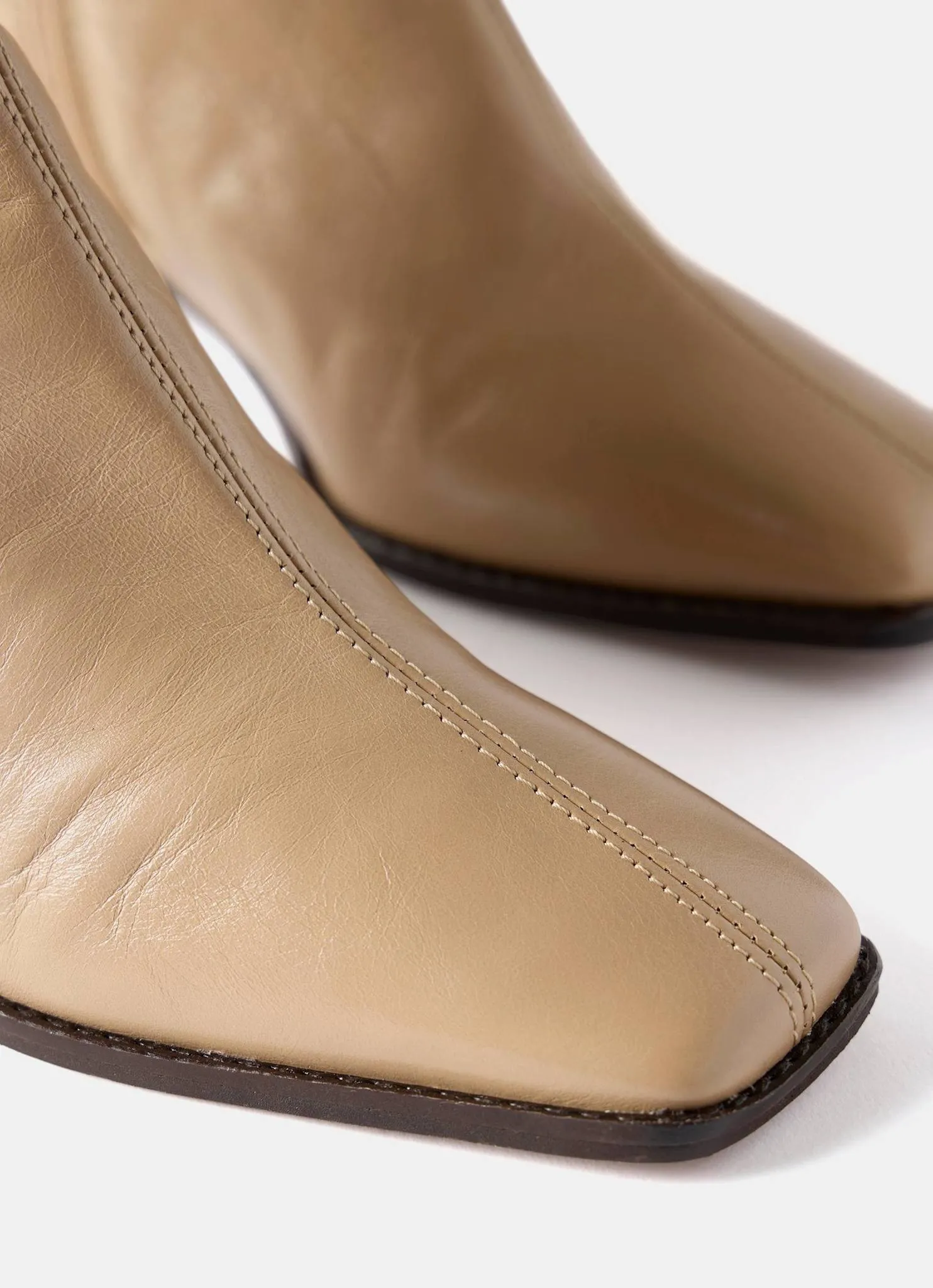 Aria Neutral Leather Ankle Boots sold by Mint Velvet product image thumbnail 3