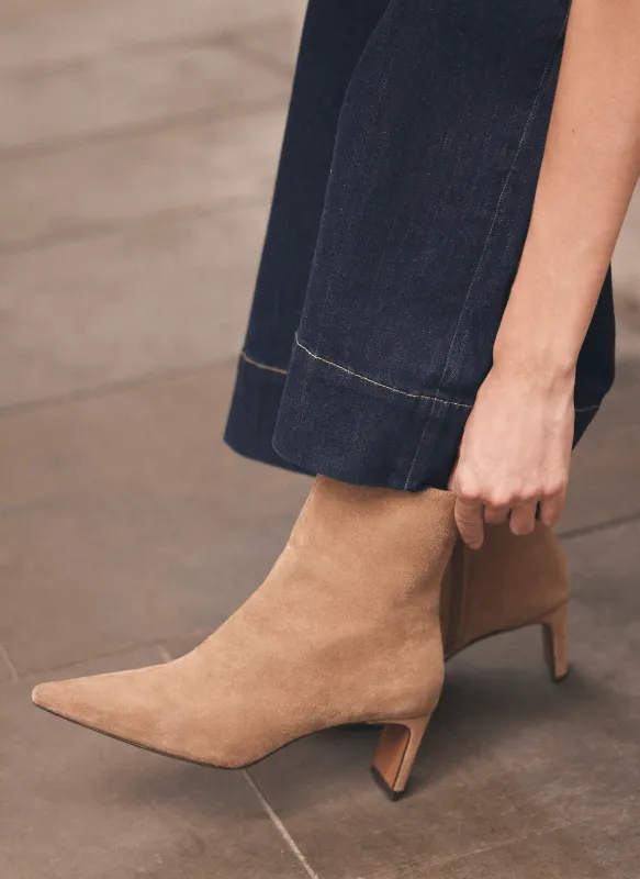 Macy Neutral Suede Ankle Boots sold by Mint Velvet