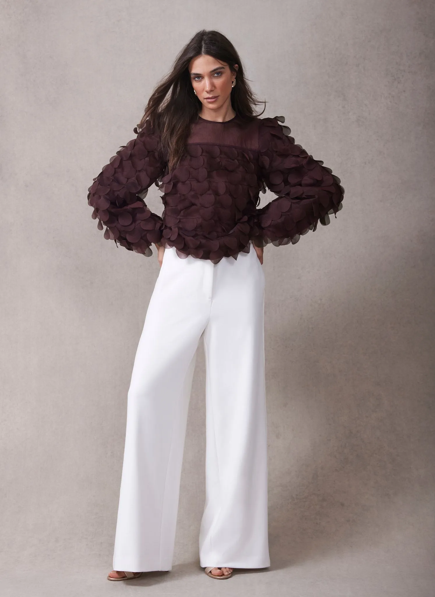 Burgundy Textured Disc Top sold by Mint Velvet product image thumbnail 5