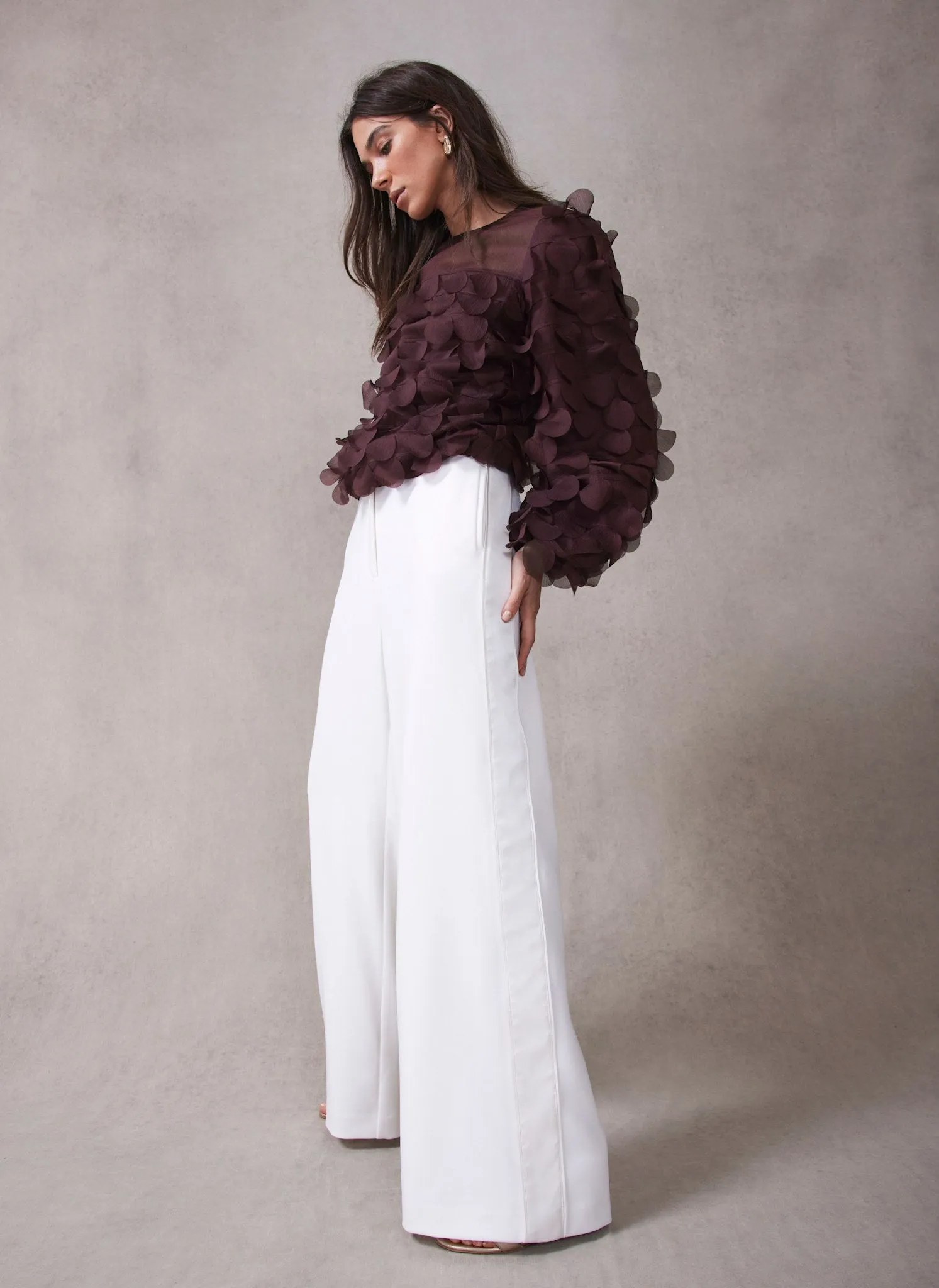 Burgundy Textured Disc Top sold by Mint Velvet product image thumbnail 2