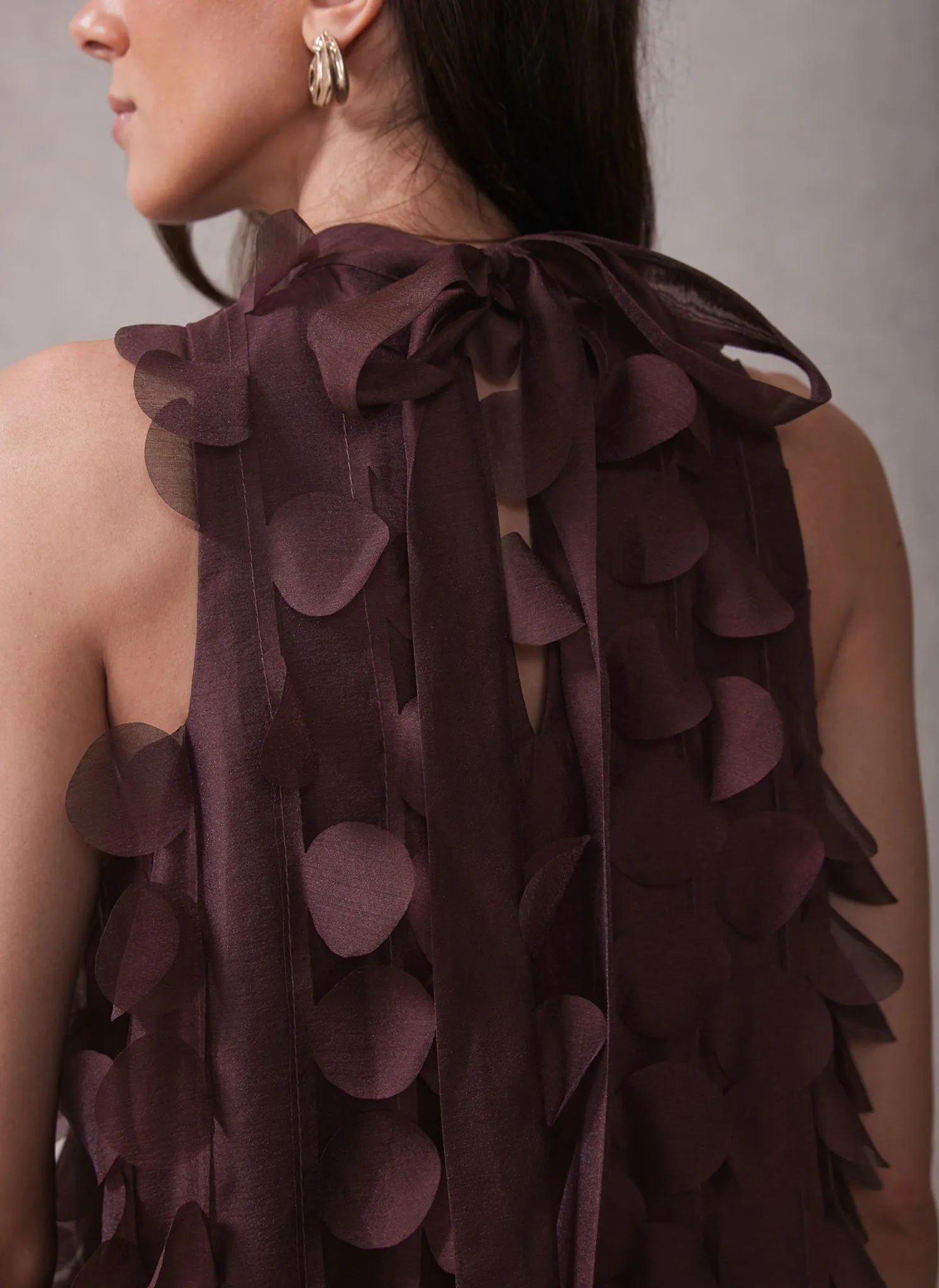 Burgundy Applique Mini Shift Dress sold by Mint Velvet product image thumbnail 5