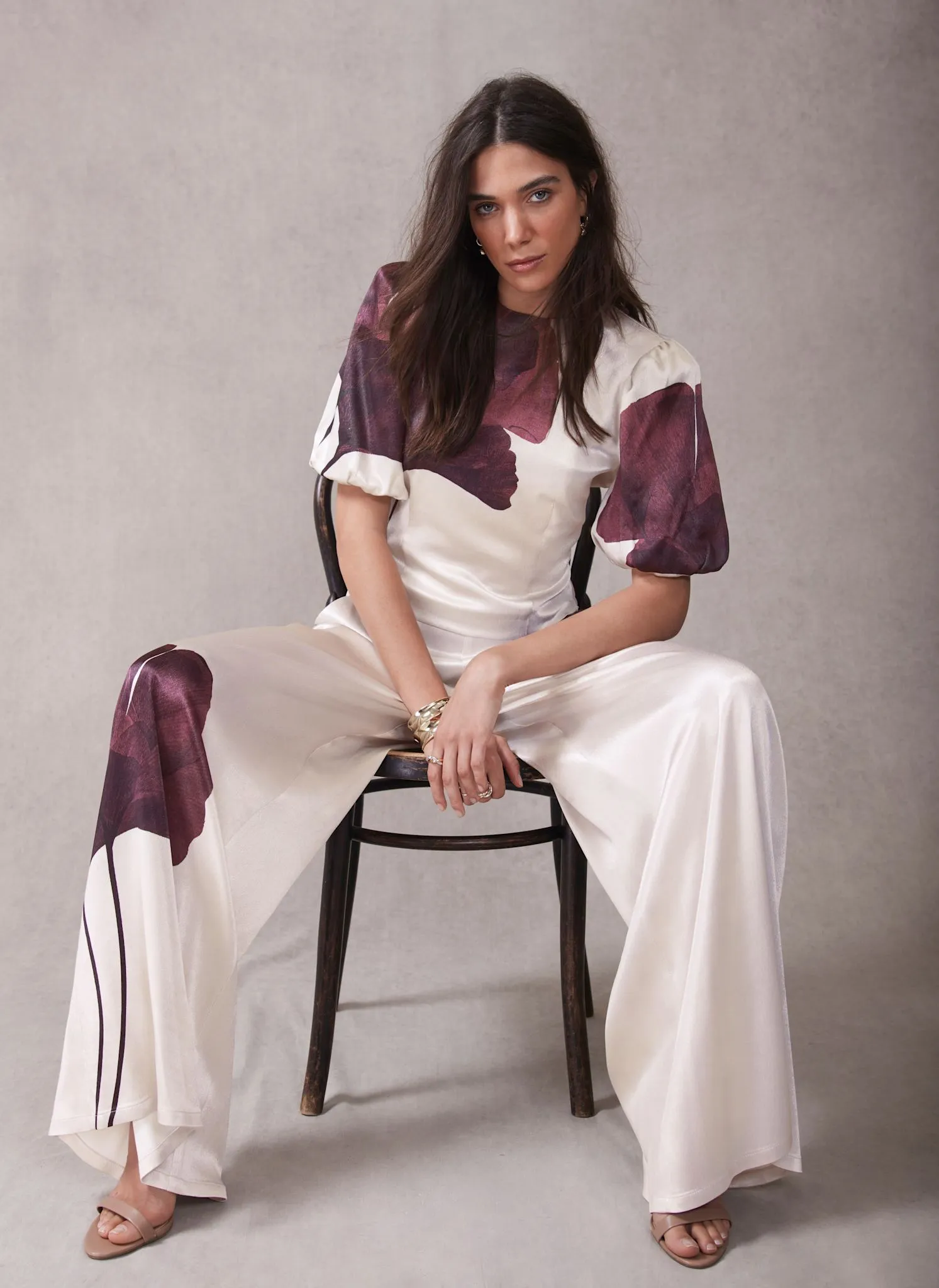 Burgundy Floral Print Top sold by Mint Velvet product image thumbnail 5