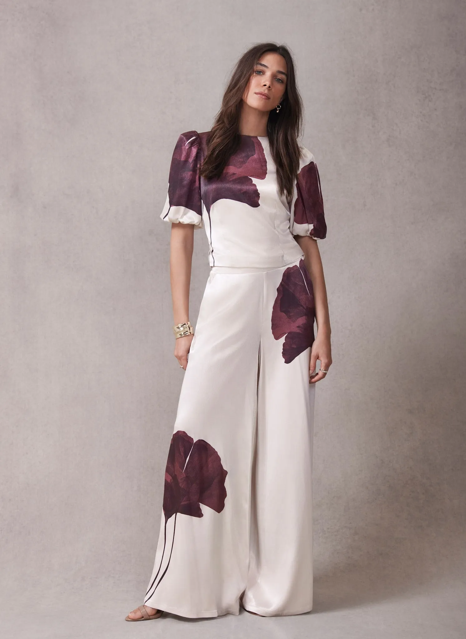 Burgundy Floral Print Top sold by Mint Velvet product image thumbnail 3