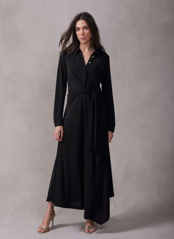 Black Tie Front Maxi Dress sold by Mint Velvet