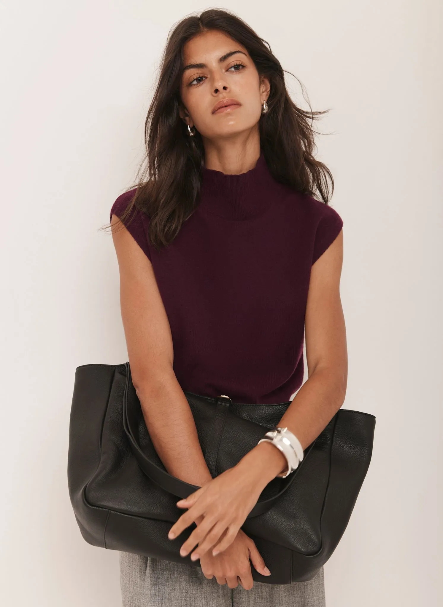 Burgundy Sleeveless Knit Top sold by Mint Velvet product image thumbnail 2