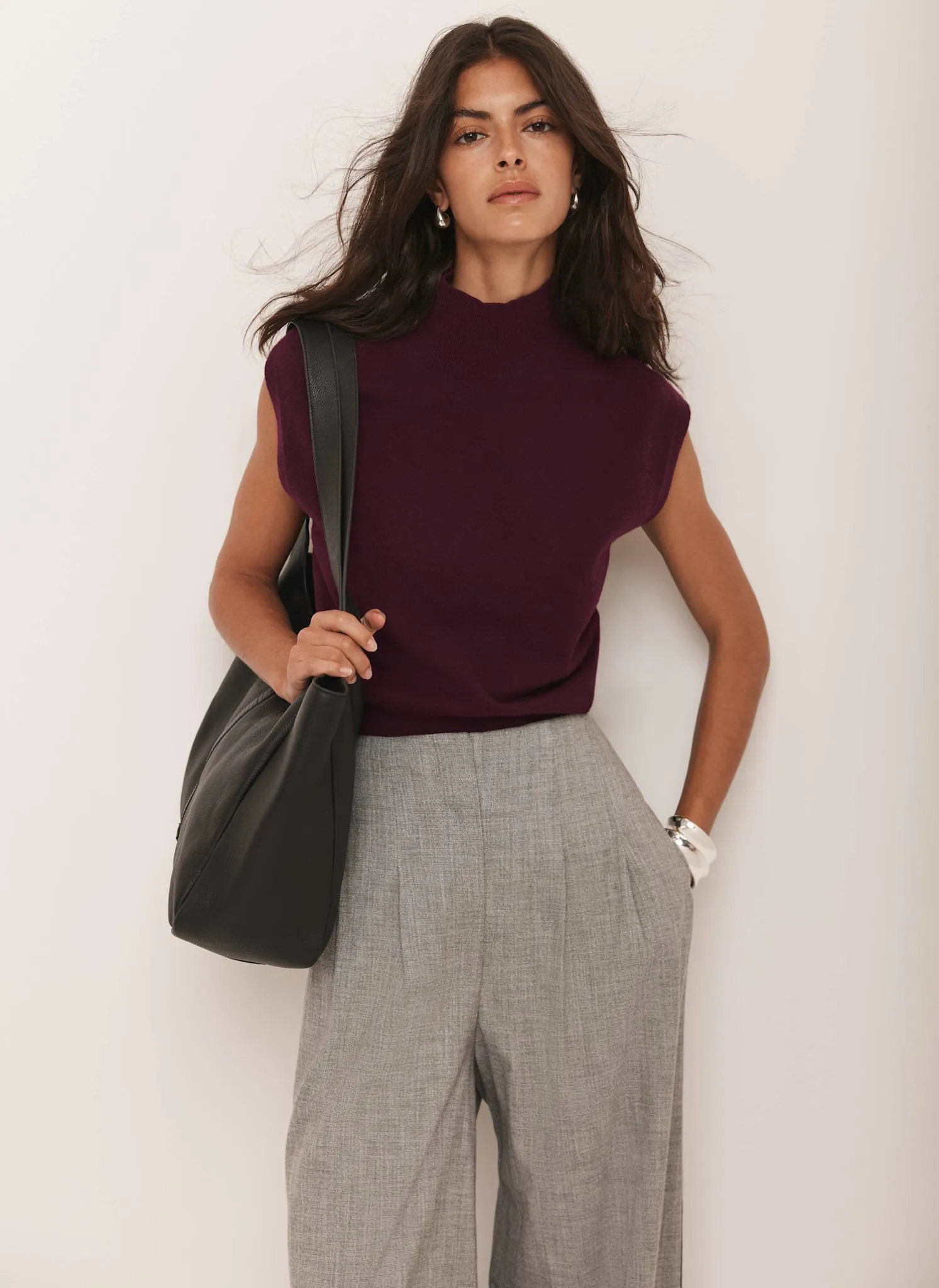 Burgundy Sleeveless Knit Top sold by Mint Velvet product image thumbnail 5